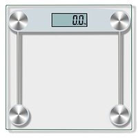 TANGON Digital Body Weight Bathroom Scale, Large Backlight Display and Step-On Technology, Tempered Glass, Simple Style, 330 Pounds Scales - Silver