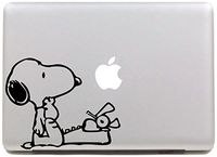 Vati Leaves Removable Creative Snoopy Call Decal Sticker Skin Art Black for Apple MacBook Pro Air Mac 13" 15" inch/Unibody 13" 15" Inch Laptop