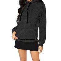 T Shirts for Women,Women Fashion Autumn and Winter Plush Long-Sleeved Hoodie Sweater Blouse Black