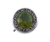 Irish Connemara Marble & Mullingar Pewter: Pill Case