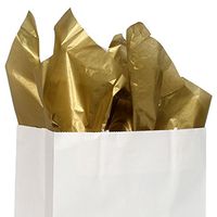Gift Tissue Paper Bulk - 60-Sheet Gold Gift Wrapping Tissue Paper, 20 x 20 Inches, Gift Bag Tissue Paper Gift Wrap, Premium Quality Tissue Paper, Paper Craft Supplies (Gold, 60 CT)