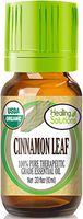 Organic Cinnamon Leaf Essential Oil (100% Pure - USDA Certified Organic) Best Therapeutic Grade Essential Oil - 10ml