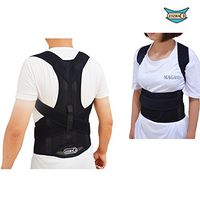 ZSZBACE Back Brace Posture Corrector for Men Women- Adjustable Lumbar Lower Back Support Belt- Relieve Back Pain Fix Hunchback- Different Sizes Black (L)