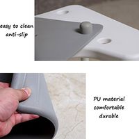 Shower/Bath Stools 304 Stainless Steel Stent Shower Seat Stool for Elderly/Disabled Anti-Slip Mats Shower Chair Adjustable in 6 Height Heavy Duty in Gray Max. 250kg