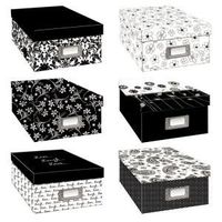 6 PACK PHOTO STORAGE BOX BL&WH ASSTD Papercraft, Scrapbooking (Source Book)