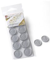 Fleur De Lis Silver Self-Adhesive Faux Wax Seals
