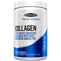 MuscleTech Prime Series Collagen Peptides, Multi-Sourced Type I & III Hydrolyzed Collagen Including Grass Fed, Unflavored, 25 Servings (276g) - Amazon Exclusive