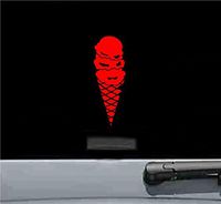 Ice Cream Cone Vinyl Decal Sticker (RED)