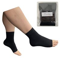 Presadee Ankle 20-30 mmHg Firm Compression Swelling Circulation Open Toe Sleeve (Black, L/XL)