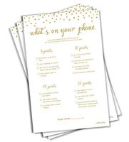What's On Your Phone Game - Gold Confetti (50-Sheets)