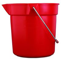 Rubbermaid Commercial 10 Qt Brute Heavy-Duty, Corrosive-Resistant, Round Bucket, Red (Fg296300Red)
