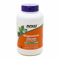 Bundle – 2 Items : 1 Bottle of Magnesium Citrate Powder by Now Foods - 8 Ounches and 1 VDC Pill Box