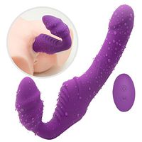 Soft Point Stimulation Strapless Strapon Vibbbbrators for Women Remote Control Strap On Double Ended Toys for Toys for Woman Tshirt