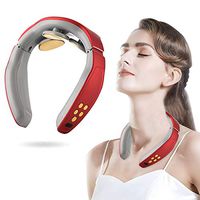 UMATE Neck Massager with Heat, Electric Pulse Smart Neck Massager, Wireless 3D Travel Neck Massage Equipment
