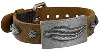 Sabona Spirit Leather Magnetic Wristband, Brown, 0.1 Ounce