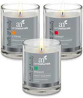 ArtNaturals Scented Aromatherapy Candle Set – 3 Piece Gift Set of Fragrance Soy Wax - Made in USA with Essential Oils – for Stress Relief and Relaxation