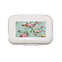 DY&JD Floral Pill Box Portable Weekly Pill Box Convenient Travel Pill Organizer Moistureproof Cartridge Large Interval Pill Box