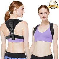 Backtour Posture Corrector for Women & Men, Effective Adjustable Upper Back Brace for Clavicle, Support Pain Relief from Neck, Back and Shoulder(Chest 27" to 43")