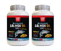 Heart Health Supplements for Women - Wild Alaskan Salmon Oil 2000MG - Full Range - Fish Oil Omega 3 Alaskan Salmon - 2 Bottles 360 Softgels