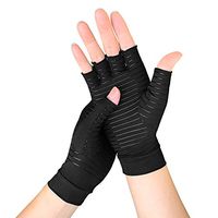Meccus Copper Arthritis Gloves for Women/Men, Compression Gloves for Rheumatoid & Carpal Tunnel Pain & Muscle Tension Relief, Fingerless Gloves for Computer Typing and Daily Work (X-Large)