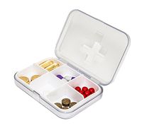 Clear Mini Portable Sealed 6 Slots Plastic Travel Pills/Vitamins Box Organizer