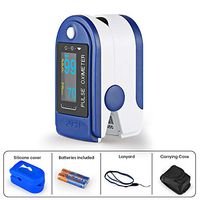 Pulse Oximeter Fingertip - PENJOY CMS50D Oxygen Monitor Finger Heart Rate Monitor with Pulse Rate Bar Graph and Pulse Rate Waveform, Colorful OLED Display