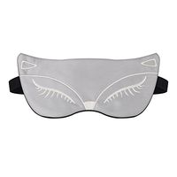 Drasawee Lovely Comfort Sleeping Ice Bag Stuffed Eye Mask Blindfold Light Grey