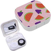 Portable Contact Lens Case Box Travel Kit Mirror + Bottle + Tweezers Container Holder [ Fruit ]