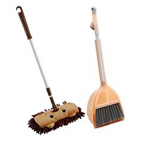 Baby Mini House Sweeping Cleaning Toy Set Mop Broom Dustpan Set Telescopic Flat Mop
