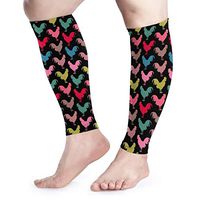 Calf Compression Sleeves 1 Pair Cock Colorful Chicken Sport Elasticity Calf Compression Socks for Men & Women