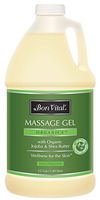Bon Vital' Organica Massage Gel Made with Certified Organic Ingredients for Earth-Friendly and Relaxing Massage, Moisturizer for Natural Massage That Hydrates and Softens Skin, 1/2 Gal Bottle