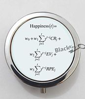 BlackKey Happiness Beautiful Inspirational Word 3-Compartment Decorative Pocket Gift Box Case Organizer for Pill, Color 1 -1774