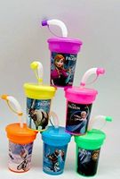 6 Frozen Ana Elsa Olaf Stickers Sipper with Lids Party Favor Cups ...