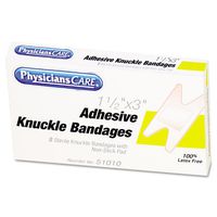 PhysiciansCare First Aid Fabric Knuckle Bandages, 8/Box