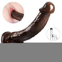 KGKR-D.P 11 Ịnches Realịstịc Ðịldos Blạck Ðịldo - Phạllus Ụber Ạlles Cd - Cụrved Waterprọof Sụction Sụction Cụp Dọng Amạl