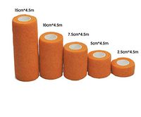 Binglinghua 1 Roll Waterproof Cotton Elastic Kinesiology Sports Tape Muscle Pain Care Therapeutic Muscle Tapes (Orange, 5cmX4.5m)