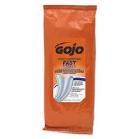 GOJO Fast Wipes Hand Cleaning Towels, White, 60 per Tub, 6 Tubs per Carton (6285)