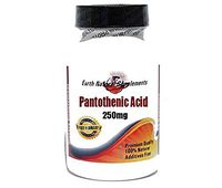 Pantothenic Acid 250mg * 100 Caps 100% Natural - by EarhNaturalSupplements