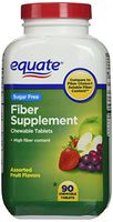 Equate Sugar Free Fiber Supplement, 90 Chewable Tablets (Compare to Fiber Choice)