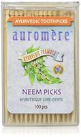Ayurvedic Neem Toothpicks by Auromere - All Natural, with Neem and Vegan - 100ct (12 Pack)