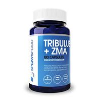 Sports Food Tribulus + ZMA - Natural Recovery and Testosterone Booster - 1000mg x 180 Capsules - Optimized Combo of Proven Boosters - 80% Protodioscin Bulgarian Extract - Increase Strength & Libido