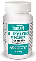 Supersmart - H. Pylori Fight 200 mg Per Serving - Relieves Acid Lifts and Stomach Aches | Non-GMO - 60 Vegetarian Capsules.
