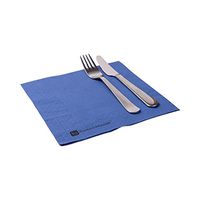 Luxenap Micropoint 2-Ply Dinner Napkins - Soft and Durable 16" x 16" Navy Blue Paper Napkins - Disposable and Recyclable - 50-CT - Restaurantware