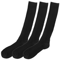 Prestige Medical Long Nurse Compression Socks, Black, 3 Count