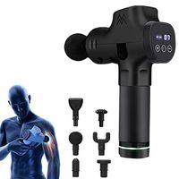 Yeawooh Massage Gun, Body Massager 6 Heads 20 speeds Vibration Muscle Massager Body Care Pain Relief