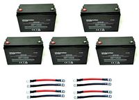 5pcs WindyNation 100 amp-Hour 100AH 12V 12 Volt AGM Deep Cycle Sealed Lead Acid Battery - Solar RV UPS Off-Grid (5 pcs 100 amp-Hour)