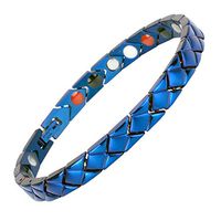 EBUTY Magnetic Therapy Bracelet Stainless Steel Pain Relief for Arthritis and Carpal Tunnel Blue