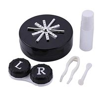 Occitop Portable Snowflake Cute Contact Lens Case Nursing Liquid Bottle Set (Black)