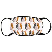 NiYoung Anti-Allergies Dust Face Cover, Earloop Half Face Cover for Women Men, Ski Cycling Mouth-Muffle with Adjustable Elastic Band - Cute Guinea Pig Washable Cover