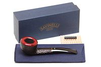 Savinelli Italian Tobacco Smoking Pipes, Roma Rusticated Black